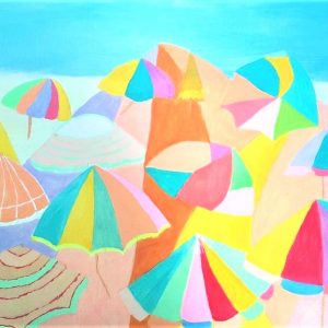 Painting of Sun umbrellas