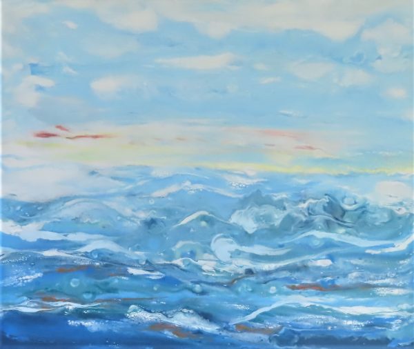 Waves on the beach painting